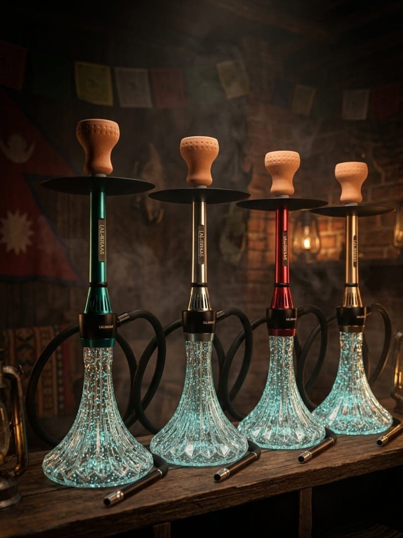 Al-khaas "LUMINOS" GlowCore Premium Hookah – Luminous Glass Base Premium Cloud Hookah