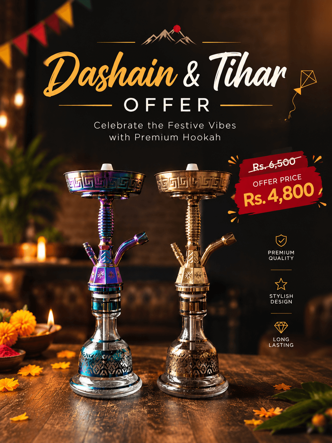 AL-KHAAS "KHALIL ARYA" PREMIUM EGYPTIAN HOOKAH WITH PADDED BAG